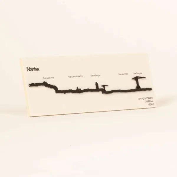 Art Mural^The Line Frise Decorative Nantes Mini - Noir - 19 Cm