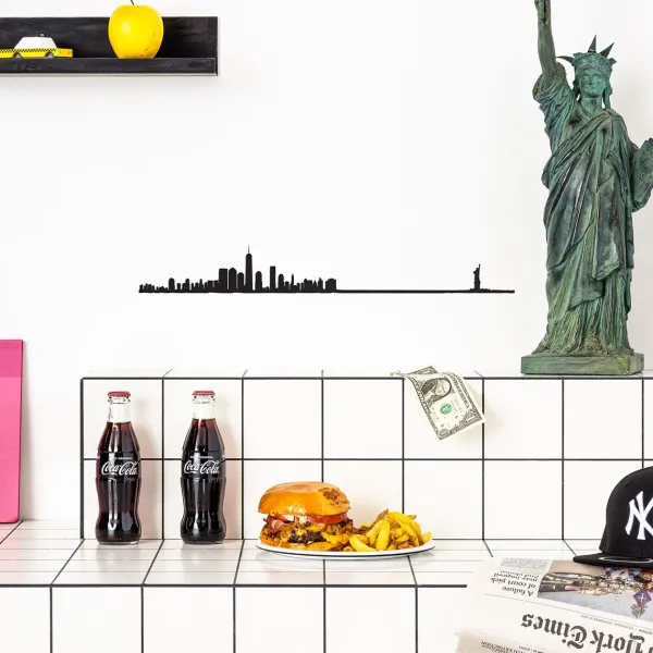 Art Mural^The Line Frise Decorative New York Xl - Noir