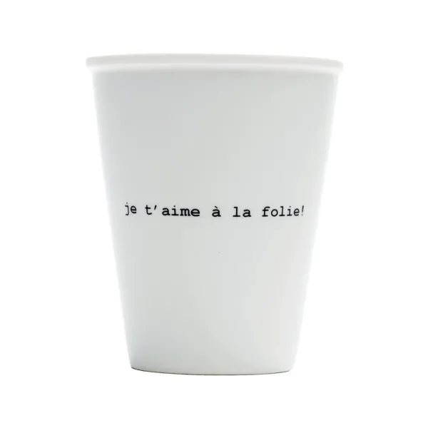 Carafes & Verres^Helen B Gobelet "Je T'Aime A La Folie" En Porcelaine