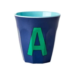 Tasses & Mugs^Rice Gobelet Lettre A En Melamine - Bleu Fonce