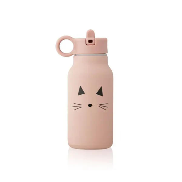 Vaisselle Enfant^Liewood Gourde Falk En Acier Inoxydable 250 Ml - Chat Rose