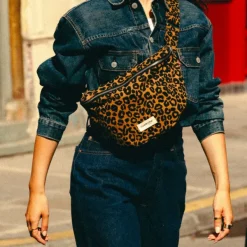 Sacs & Cabas^Rive Droite Paris Grande Banane Custine En Coton Recycle - Leopard