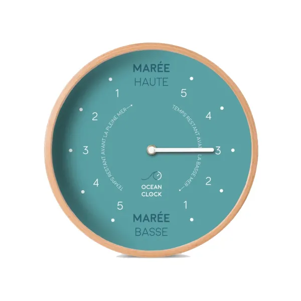 Horloges^Ocean Clock Horloge Des Marees Artic Blue En Bois