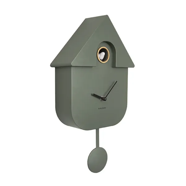 Horloges^Sélectionné par Fleux Horloge Modern Cuckoo En Metal L 21.5 X H 41 Cm - Vert Kaki