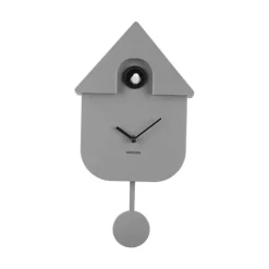 Horloges^Sélectionné par Fleux Horloge Modern Cuckoo En Metal L 21.5 X H 41 Cm - Gris