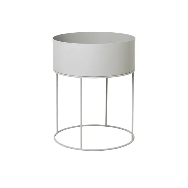 Pots & Jardinières^Ferm Living Jardiniere Ronde Plant Box - Gris Clair