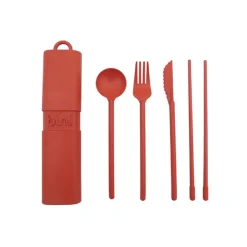 Assiettes & Couverts^Sélectionné par Fleux Kit De Couverts Reutilisables Et Nomades En Matiere Biosourcee Jaune