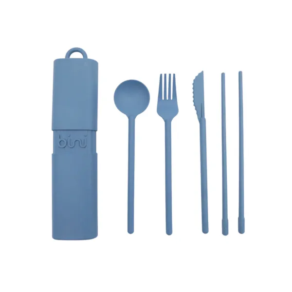 Assiettes & Couverts^Sélectionné par Fleux Kit De Couverts Reutilisables Et Nomades En Matiere Biosourcee Jaune