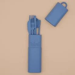 Assiettes & Couverts^Sélectionné par Fleux Kit De Couverts Reutilisables Et Nomades En Matiere Biosourcee Jaune
