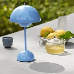 Lampes De Table^And Tradition Lampe A Poser Flowerpot Vp9 Sans Fil - Bleu Swim