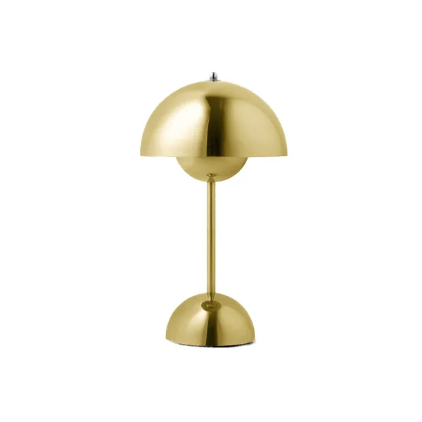 Lampes De Table^And Tradition Lampe A Poser Flowerpot Vp9 Sans Fil - Laiton