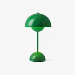 Lampes De Table^And Tradition Lampe A Poser Flowerpot Vp9 Sans Fil - Signal Green