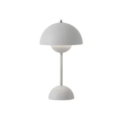 Lampes De Table^And Tradition Lampe A Poser Flowerpot Vp9 Sans Fil Gris Clair Mat