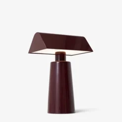 Lampes De Table^And Tradition Lampe De Table Caret Mf1 H 22Cm - Bordeaux Fonce