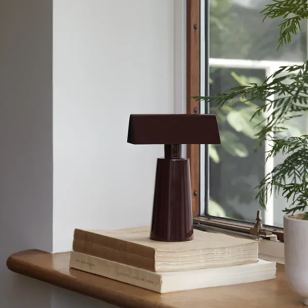 Lampes De Table^And Tradition Lampe De Table Caret Mf1 H 22Cm - Bordeaux Fonce