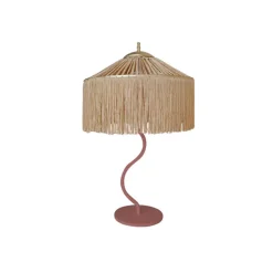 Lampes De Table^Honoré Lampe De Table Kaa A Franges Dorees - Brun