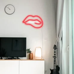 Appliques Murales^Sélectionné par Fleux Lampe Murale Neon Led Bitting Lips - Rouge