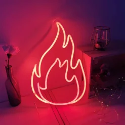 Appliques Murales^Sélectionné par Fleux Lampe Murale Neon Led Fire - Rouge