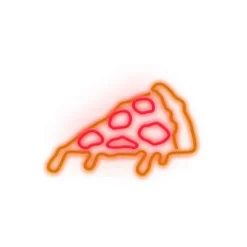 Appliques Murales^Sélectionné par Fleux Lampe Murale Neon Led Pizza - Orange