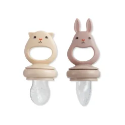 Anneaux De Dentition & Tétines^Konges Slojd Lot De 2 Grignoteuses En Silicone - Bark / Shell