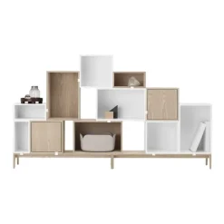 Petits Rangements^Muuto Meuble De Rangement Stacked Chene Avec Porte M