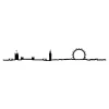 Art Mural^The Line Mini Frise Decorative Londres - Noir - 19 Cm