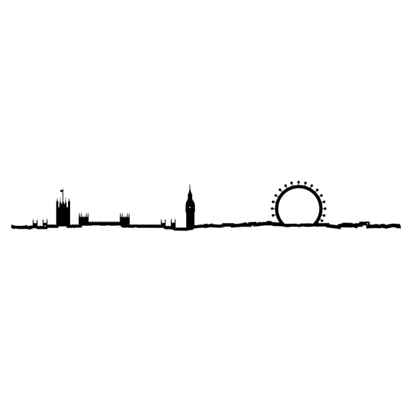 Art Mural^The Line Mini Frise Decorative Londres - Noir - 19 Cm
