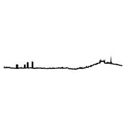 Art Mural^The Line Mini Frise Decorative Lyon - Noir - 19 Cm