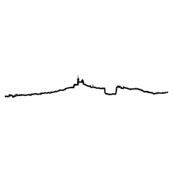 Art Mural^The Line Mini Frise Decorative Marseille - Noir - 19 Cm
