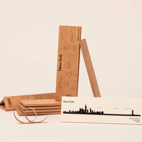 Art Mural^The Line Mini Frise Decorative New York - Noir - 19 Cm