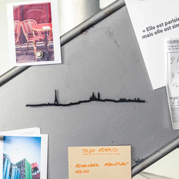 Art Mural^The Line Mini Frise Decorative Paris - Noir - 19 Cm