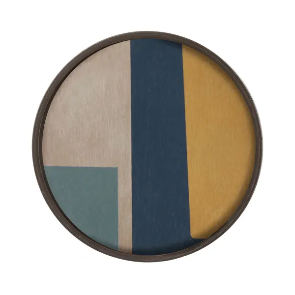 Plats & Plateaux^Ethnicraft Mini Plateau En Bois Peint - Geo Study - O 23 Cm