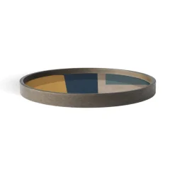 Plats & Plateaux^Ethnicraft Mini Plateau En Bois Peint - Geo Study - O 23 Cm