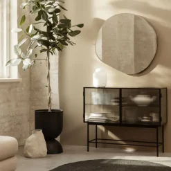 Miroirs^Ferm Living Miroir Pond - H 94 X 87 Cm Dore