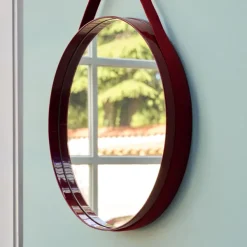 Miroirs^Hay Miroir Strap N°2 - O 70 Cm Rouge
