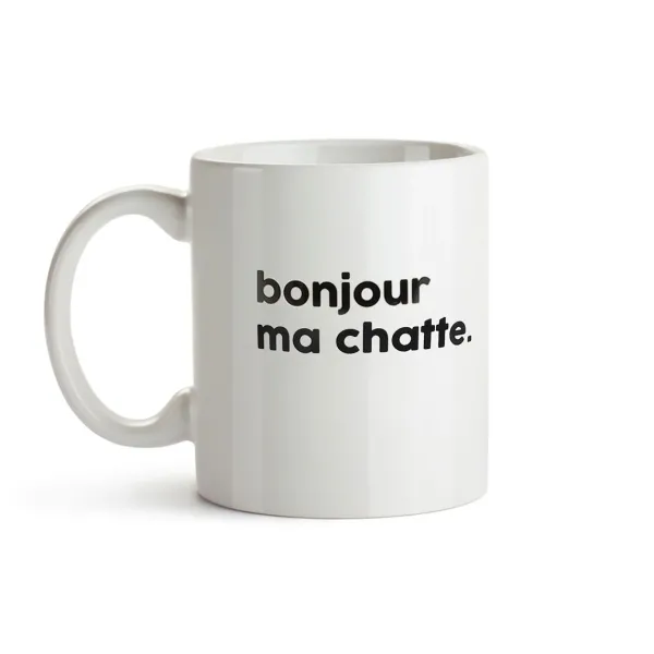Tasses & Mugs^Félicie Aussi Mug En Porcelaine - Bonjour Ma Chatte