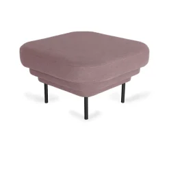 Fauteuils & Repose-Pieds^ENOstudio Ottoman Cornice Velours Rose & Metal Noir