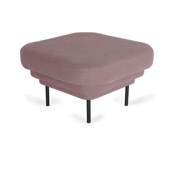 Fauteuils & Repose-Pieds^ENOstudio Ottoman Cornice Velours Rose & Metal Noir