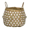 Paniers & Boîtes^Bloomingville Panier En Osier Pois Blancs