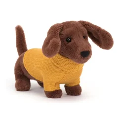 Peluches^Jellycat Peluche Chien Saucisse Sweater Jaune - H 14 Cm