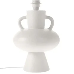 Lampes De Table^HK Living Pied De Lampe Anses Blanc
