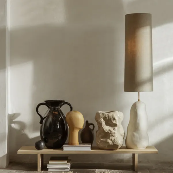 Lampes De Table^Ferm Living Pied De Lampe Hebe En Ceramique - H 100 Cm - Blanc