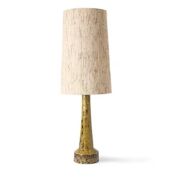 Lampes De Table^HK Living Pied De Lampe Retro En Gres - Moutarde