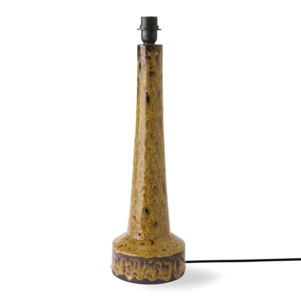 Lampes De Table^HK Living Pied De Lampe Retro En Gres - Moutarde