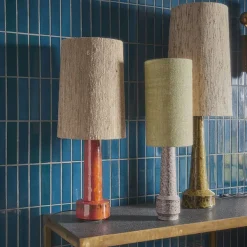 Lampes De Table^HK Living Pied De Lampe Retro En Gres - Moutarde