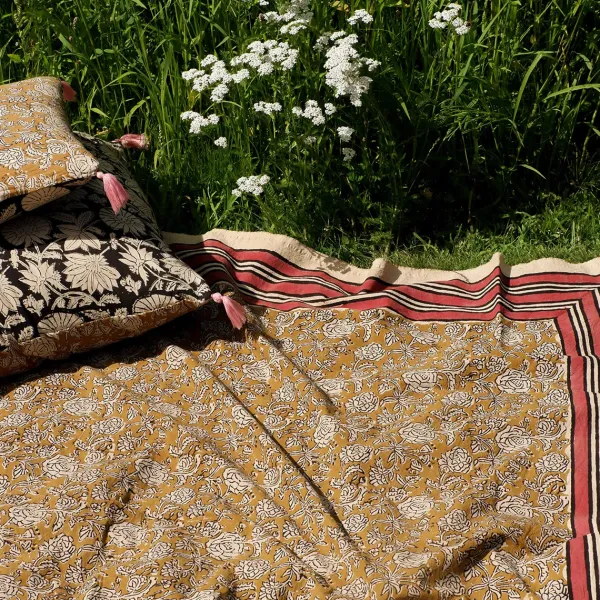 Linge De Lit^Doing Goods Plaid Botanical En Coton - L 220 X L 140 Cm