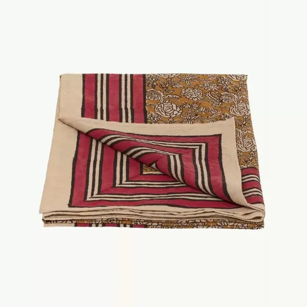 Linge De Lit^Doing Goods Plaid Botanical En Coton - L 220 X L 140 Cm