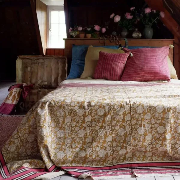 Linge De Lit^Doing Goods Plaid Botanical En Coton - L 220 X L 140 Cm