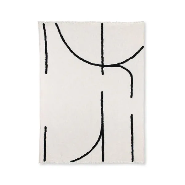 Linge De Lit^HK Living Plaid Capitonne En Coton 130 X 170 Cm Blanc