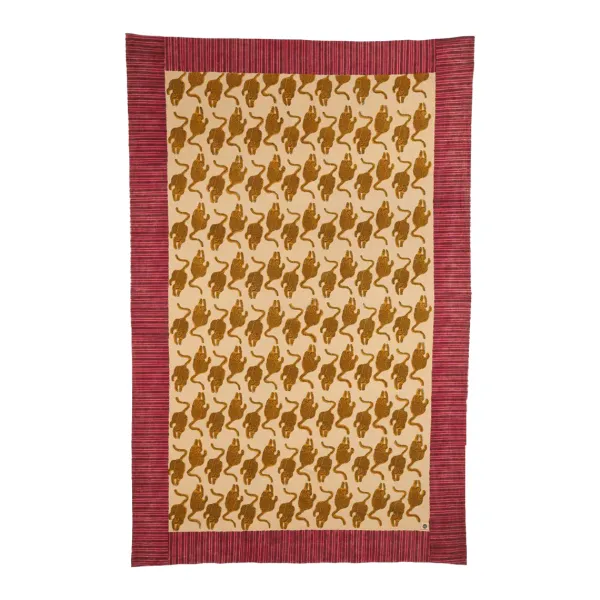 Linge De Lit^Doing Goods Plaid Powder Tiger En Coton - 220 X 140 Cm